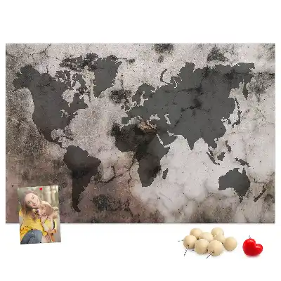 Parafatábla építészeti beton térképpel