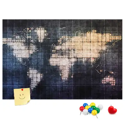 A világ geometriai körvonala parafa üzenőtábla