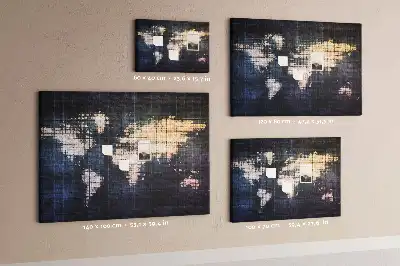 A világ geometriai körvonala parafa üzenőtábla