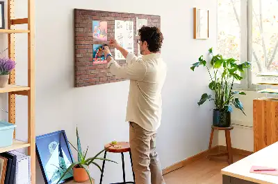 Rusztikus vöröstégla mintás parafatábla