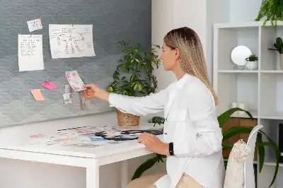 Hullám absztrakció mintás fali parafa üzenőtábla