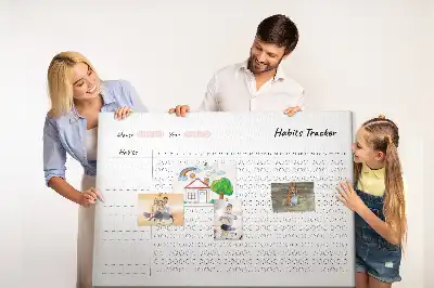 Fali parafa üzenőtábla szokásfejlesztő lappal