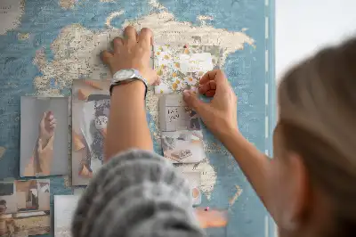 Klasszikus atlasz régi térkép mintás parafatábla