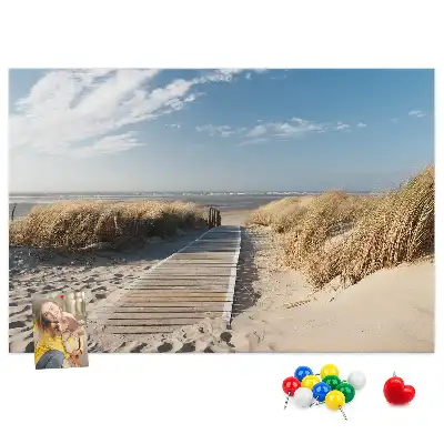 Kilátás a strandra parafatábla