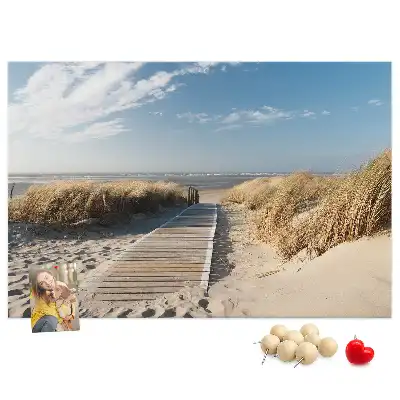 Kilátás a strandra parafatábla