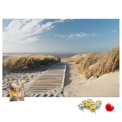 Kilátás a strandra parafatábla