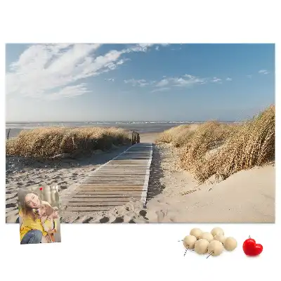Kilátás a strandra parafatábla