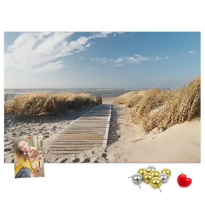Kilátás a strandra parafatábla
