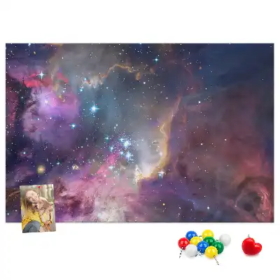 Galaxis mintás fali parafa üzenőtábla