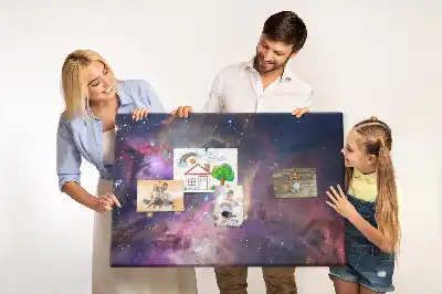 Galaxis mintás fali parafa üzenőtábla