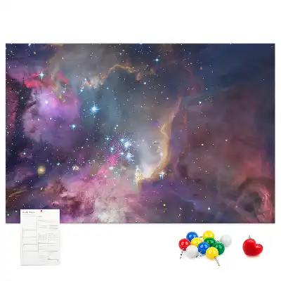 Galaxis mintás fali parafa üzenőtábla