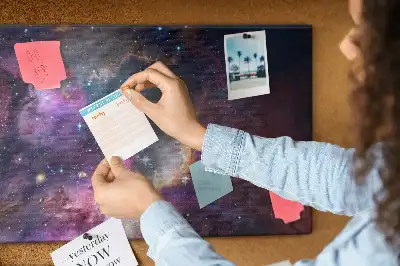 Galaxis mintás fali parafa üzenőtábla