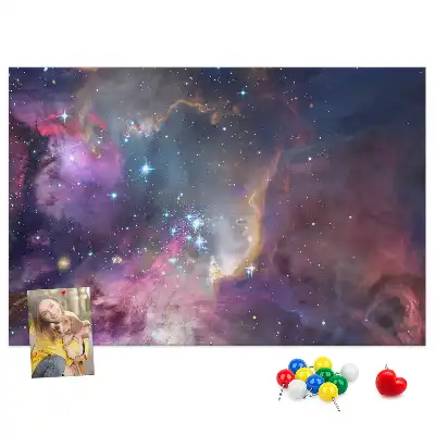 Galaxis mintás fali parafa üzenőtábla