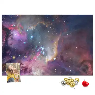 Galaxis mintás fali parafa üzenőtábla