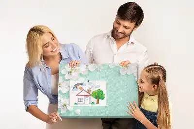 Virágzó százszorszépek mintás fali parafa üzenőtábla