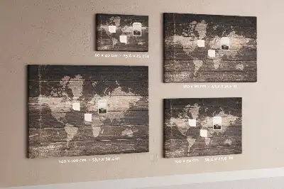 Parafatábla világtérkép mintával