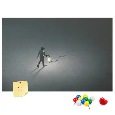 Vándor a sötétben parafa üzenőtábla