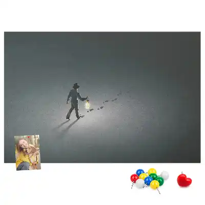 Vándor a sötétben parafa üzenőtábla