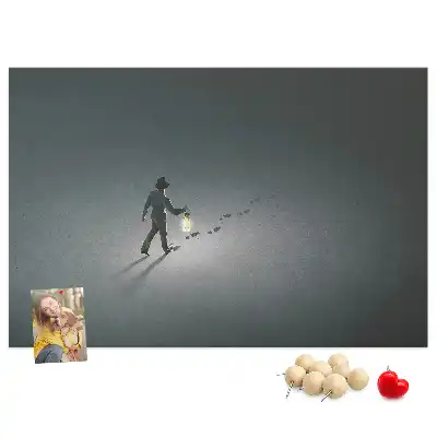 Vándor a sötétben parafa üzenőtábla