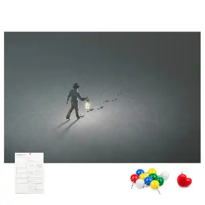 Vándor a sötétben parafa üzenőtábla