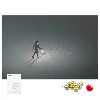 Vándor a sötétben parafa üzenőtábla