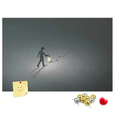 Vándor a sötétben parafa üzenőtábla
