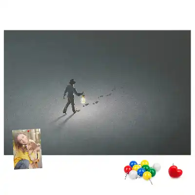 Vándor a sötétben parafa üzenőtábla