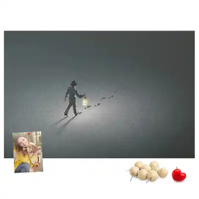 Vándor a sötétben parafa üzenőtábla