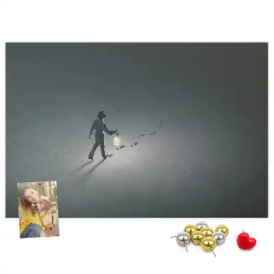 Vándor a sötétben parafa üzenőtábla