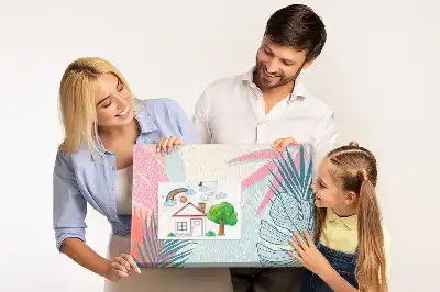 Pasztell levelek mintás parafatábla