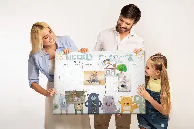 Heti tervező gyerekeknek fali parafa üzenőtábla