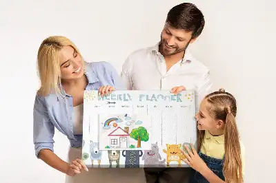 Heti tervező gyerekeknek fali parafa üzenőtábla