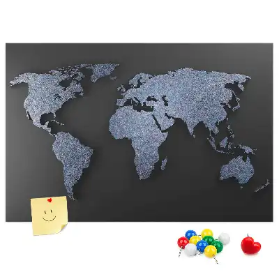 Kontinensek alakú parafa üzenőtábla