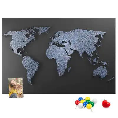 Kontinensek alakú parafa üzenőtábla