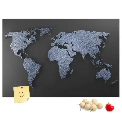 Kontinensek alakú parafa üzenőtábla