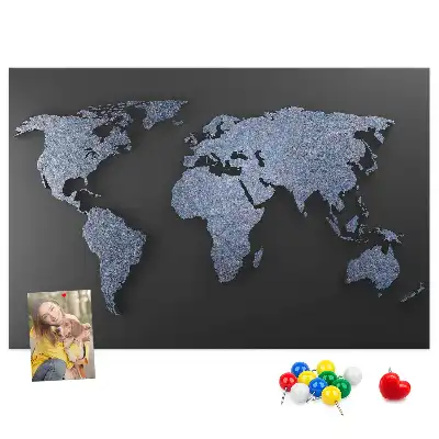 Kontinensek alakú parafa üzenőtábla