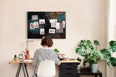 Mandala mintás parafa üzenőtábla