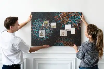 Mandala mintás parafa üzenőtábla
