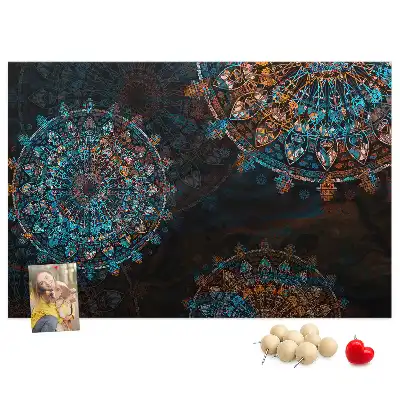 Mandala mintás parafa üzenőtábla