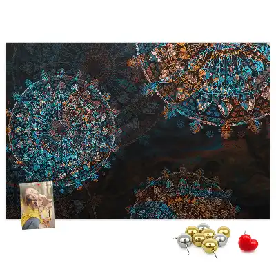 Mandala mintás parafa üzenőtábla