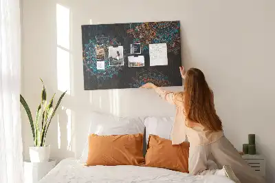 Mandala mintás parafa üzenőtábla
