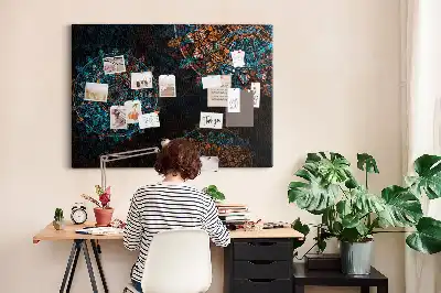 Mandala mintás parafa üzenőtábla