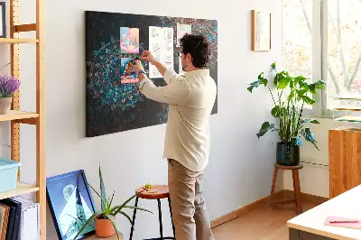 Mandala mintás parafa üzenőtábla