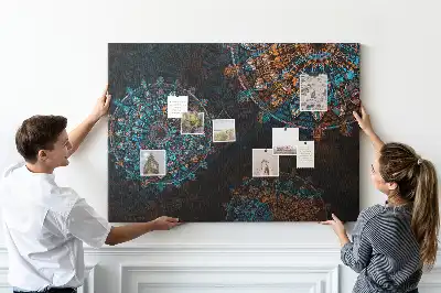 Mandala mintás parafa üzenőtábla