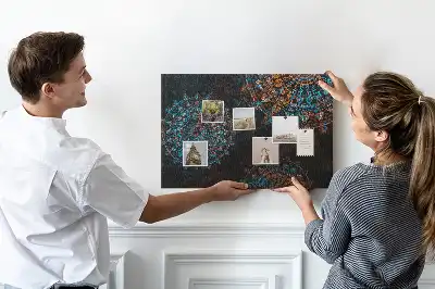 Mandala mintás parafa üzenőtábla