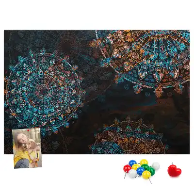 Mandala mintás parafa üzenőtábla