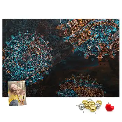 Mandala mintás parafa üzenőtábla