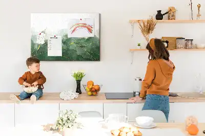 Modern növényi mintás parafa tábla
