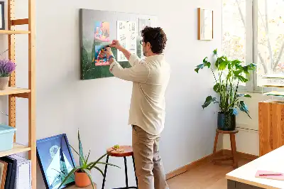 Modern növényi mintás parafa tábla