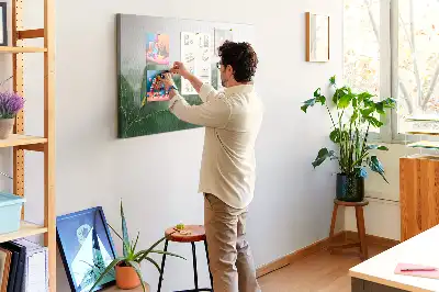 Modern növényi mintás parafa tábla